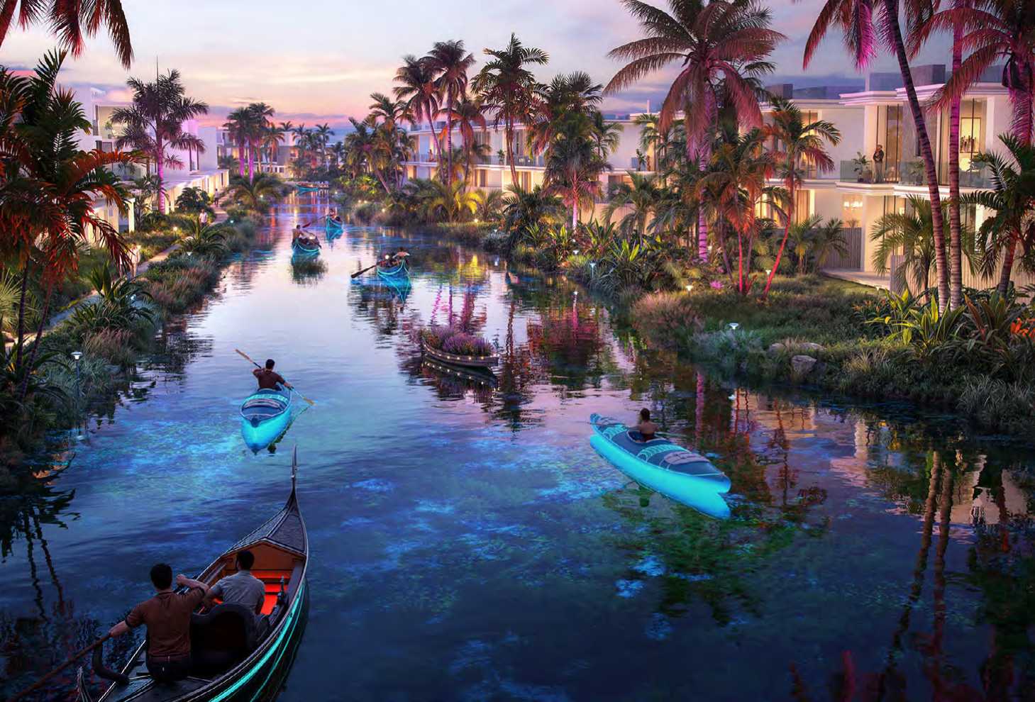 Luxury townhouses and villas at DAMAC ISLANDS with tropical-inspired amenities